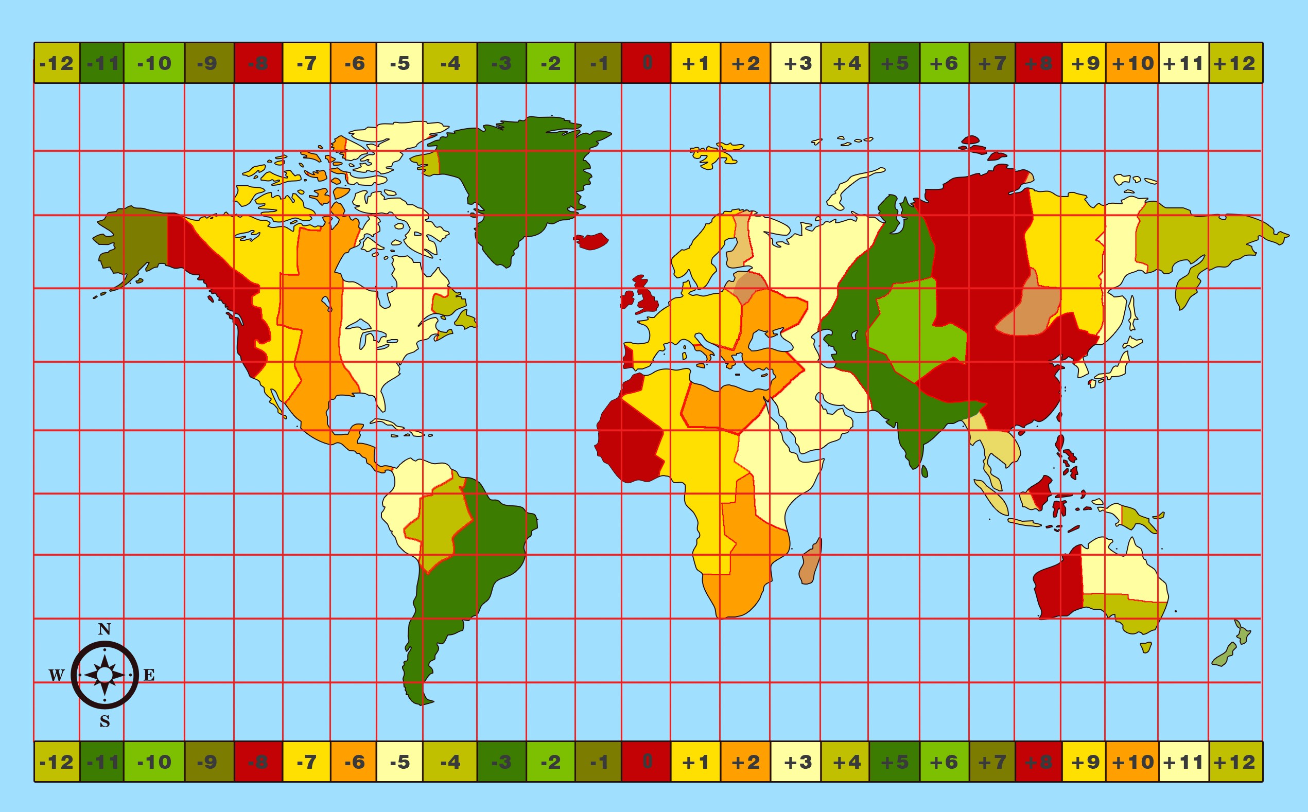 Cartes Fuseaux Horaires Technique Radio